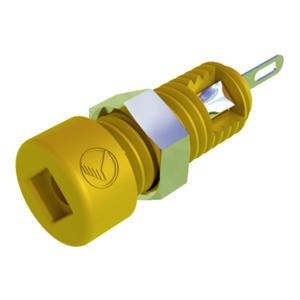 SKS Hirschmann CO MBI 1 Miniatuur-laboratoriumconnector Bus, inbouw verticaal Stift-Ø: 2 mm Geel 1 stuk(s)