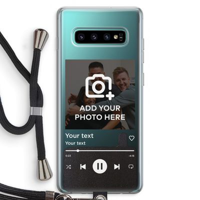 Music Player: Samsung Galaxy S10 Plus Transparant Hoesje met koord