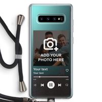 Music Player: Samsung Galaxy S10 Plus Transparant Hoesje met koord