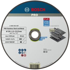 Bosch Accessoires Doorslijpschijf recht Expert for Inox - Rapido AS 46 T INOX BF, 230 mm, 22,23 mm, 1,9 mm 1 stuks - 2608603407