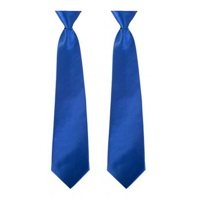 Carnaval verkleed stropdas - 2x - blauw - volwassenen - 40 cm - met elastiekje