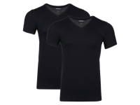 MEXX 2 Heren T-shirts (V-hals, Zwart, XL)