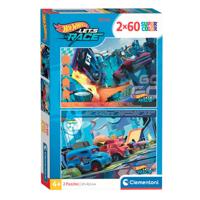 Clementoni legpuzzel super color hot wheels, 2x60st.