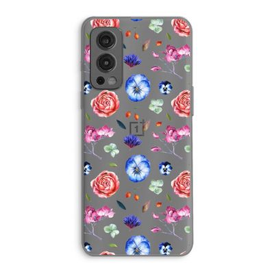 Bloemetjes: OnePlus Nord 2 5G Transparant Hoesje