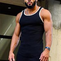 Voor heren Training tanktop Hardlooptanktop Lapwerk Mouwloos Ves / Mouwloos Casual Sportkleding Ademend Sneldrogend Zacht Sportschooltraining Hardlopen Wandelen Sportkleding Sportkleding Kleurenblok Lightinthebox