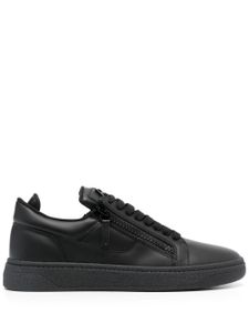 Giuseppe Zanotti side-zip leather low-top sneakers - Noir