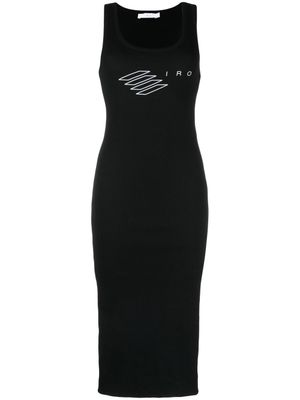 IRO robe cintrée à logo imprimé - Noir