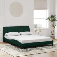 Bedframe zonder matras "Hanko" 160x200 cm fluweel donkergroen