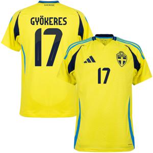 Zweden Shirt Thuis 2024-2025 + Gyökeres 17
