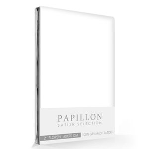 Satijn Slopen Papillon Wit (2 stuks)