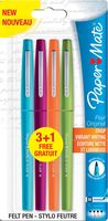 Papermate Flair viltstift Blauw, Groen, Oranje, Roze 4 stuk(s) - thumbnail