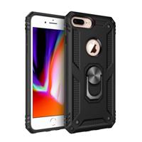 Sergeant Armor Shockproof TPU + PC beschermhoes voor de iPhone 7 / 8 Plus met 360 graden rotatie houder (zwart)