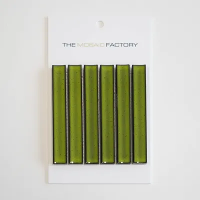 The Mosaic Factory Sevilla Mozaïek Tegel Kitkat Vinger - Groen Porselein Geglazuurd 296x299 mm
