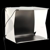 VidaXL Foto-opnamebox met LED inklapbaar 40x34x37 cm kunststof wit