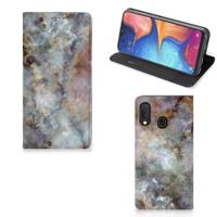Samsung Galaxy A20e | Standcase | Marmer Grijs