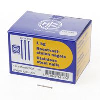 RVS nagels plat geruite kop 1.6 x 25mm 1kg - thumbnail