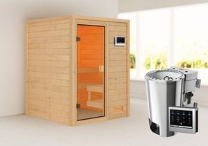 Karibu | Sandra Sauna | Biokachel 3,6 kW Externe Bediening