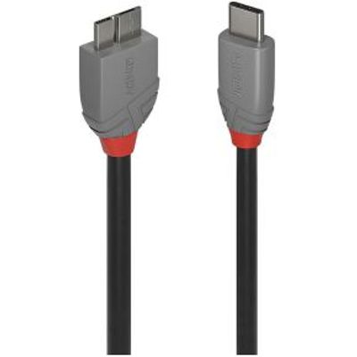 Lindy 36623 USB-kabel 3 m USB 3.2 Gen 1 (3.1 Gen 1) USB C Micro-USB B Zwart