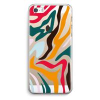 Colored Zebra: iPhone 5 / 5S / SE Transparant Hoesje