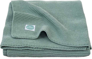 Deken Wieg 75x100cm Basic Knit - Forest Green