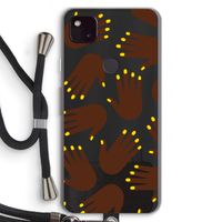 Hands dark: Pixel 4a 5G Transparant Hoesje met koord