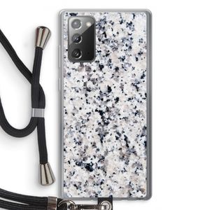 Gespikkelde marmer: Samsung Galaxy Note 20 / Note 20 5G Transparant Hoesje met koord