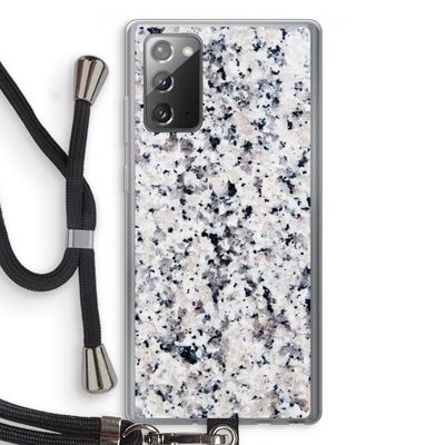 Gespikkelde marmer: Samsung Galaxy Note 20 / Note 20 5G Transparant Hoesje met koord