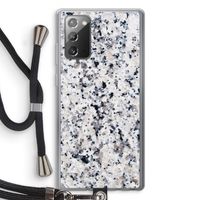Gespikkelde marmer: Samsung Galaxy Note 20 / Note 20 5G Transparant Hoesje met koord