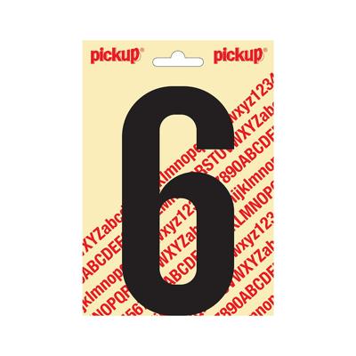 Plakcijfer Nobel 150mm zwart 6 Pickup - Pickup