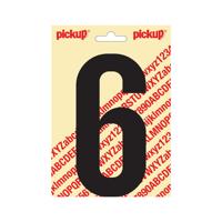 Plakcijfer Nobel 150mm zwart 6 Pickup - Pickup