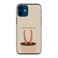 Aggressively drinks coffee: iPhone 12 mini Biologisch afbreekbaar hoesje