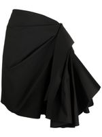 Rick Owens minijupe en coton à design drapé - Noir