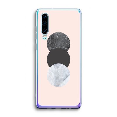Marmeren cirkels: Huawei P30 Transparant Hoesje