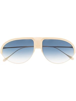 Rigards lunettes de soleil à monture oversize - Or