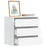 Ladekast 60x41x58 cm bewerkt hout wit - thumbnail