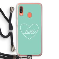 Best heart pastel: Samsung Galaxy A20e Transparant Hoesje met koord