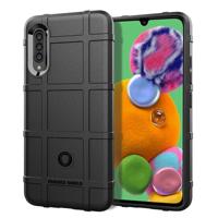 Voor Galaxy A90 5G volledige dekking schokbestendig TPU case (zwart)