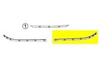 Bumperlijst Links Voor -9/00 Chroom Lijst 0639485