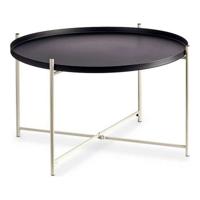 Bijzettafel Gift Decor Wit Zwart 76,5 x 46 x 76,5 cm
