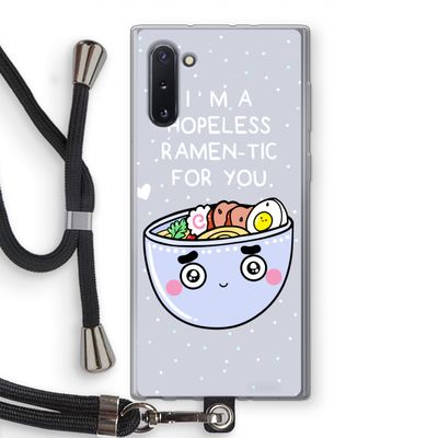 I'm A Hopeless Ramen-Tic For You: Samsung Galaxy Note 10 Transparant Hoesje met koord