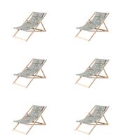 Houten strandstoel ca. 120x55 cm Palma natural natural outdoor finishing (6 stuks) Madison - Madison