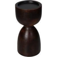 Kandelaar hout bruin 10x10x20 cm - Hd collection