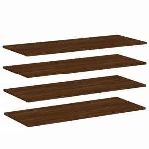 vidaXL Wandschappen 4 st 100x40x1,5 cm bewerkt hout bruineikenkleurig