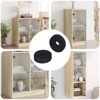 VidaXL Geschikt voor vlakke ringen 2 pcs zwart ∅15 x 3 mm