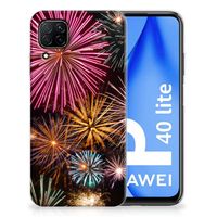 Huawei P40 Lite Silicone Back Cover Vuurwerk - thumbnail