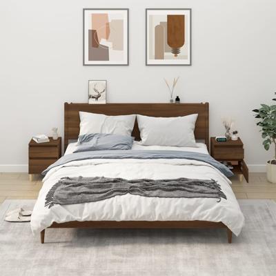 Nachtkastjes 2 st 40x35x50 cm bruin eikenkleur