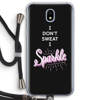 Sparkle quote: Samsung Galaxy J5 (2017) Transparant Hoesje met koord