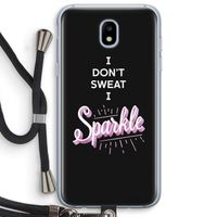 Sparkle quote: Samsung Galaxy J5 (2017) Transparant Hoesje met koord