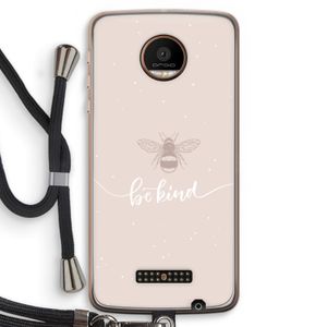 Be(e) kind: Motorola Moto Z Force Transparant Hoesje met koord