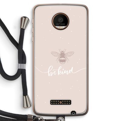 Be(e) kind: Motorola Moto Z Force Transparant Hoesje met koord